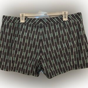 Gap cotton shorts teal and black pattern size 16